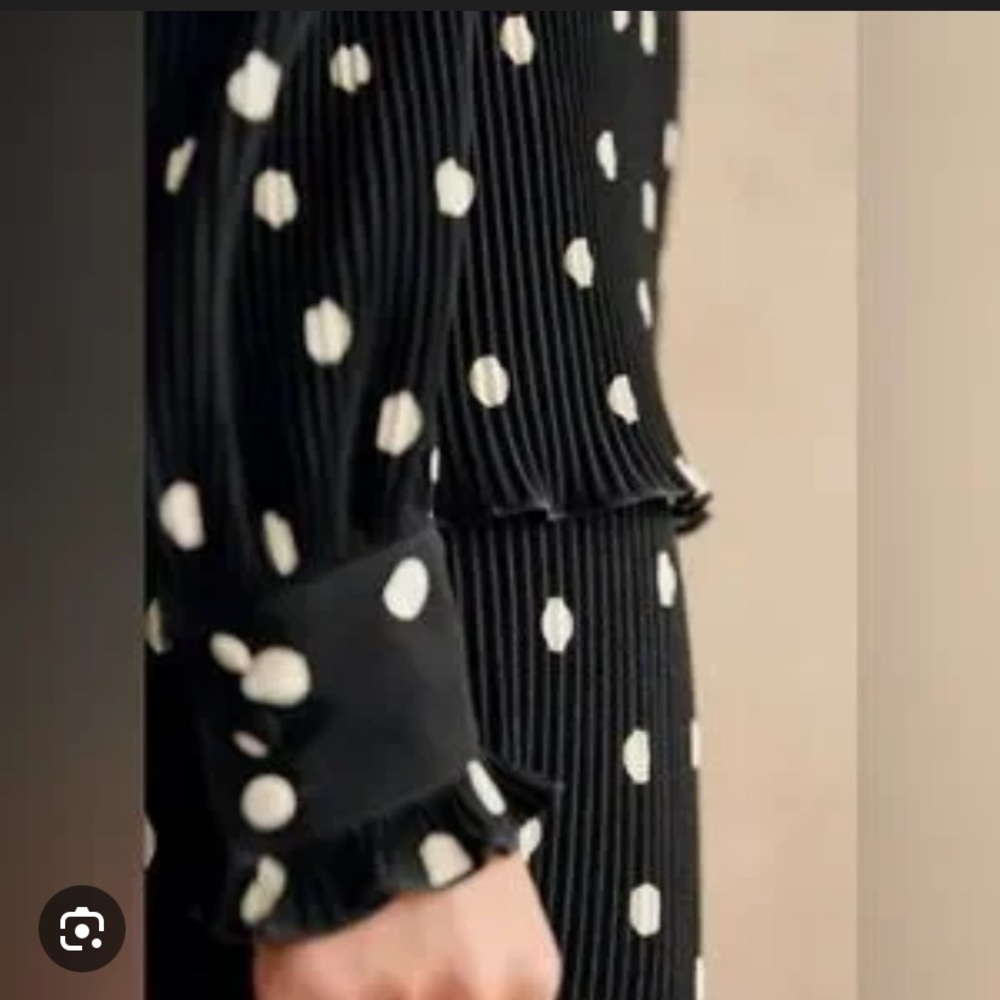 Sézane Rosalinda Black and white polka dot Blouse size 34 - Picture 3 of 6
